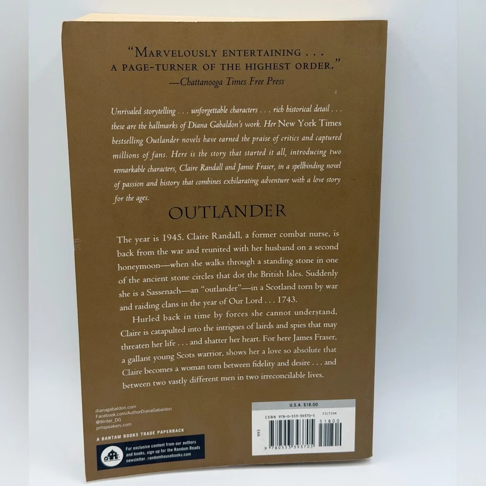 Outlander (Starz Tie-In Edition) : A Novel by Diana Gabaldon (Paperback, 2016)